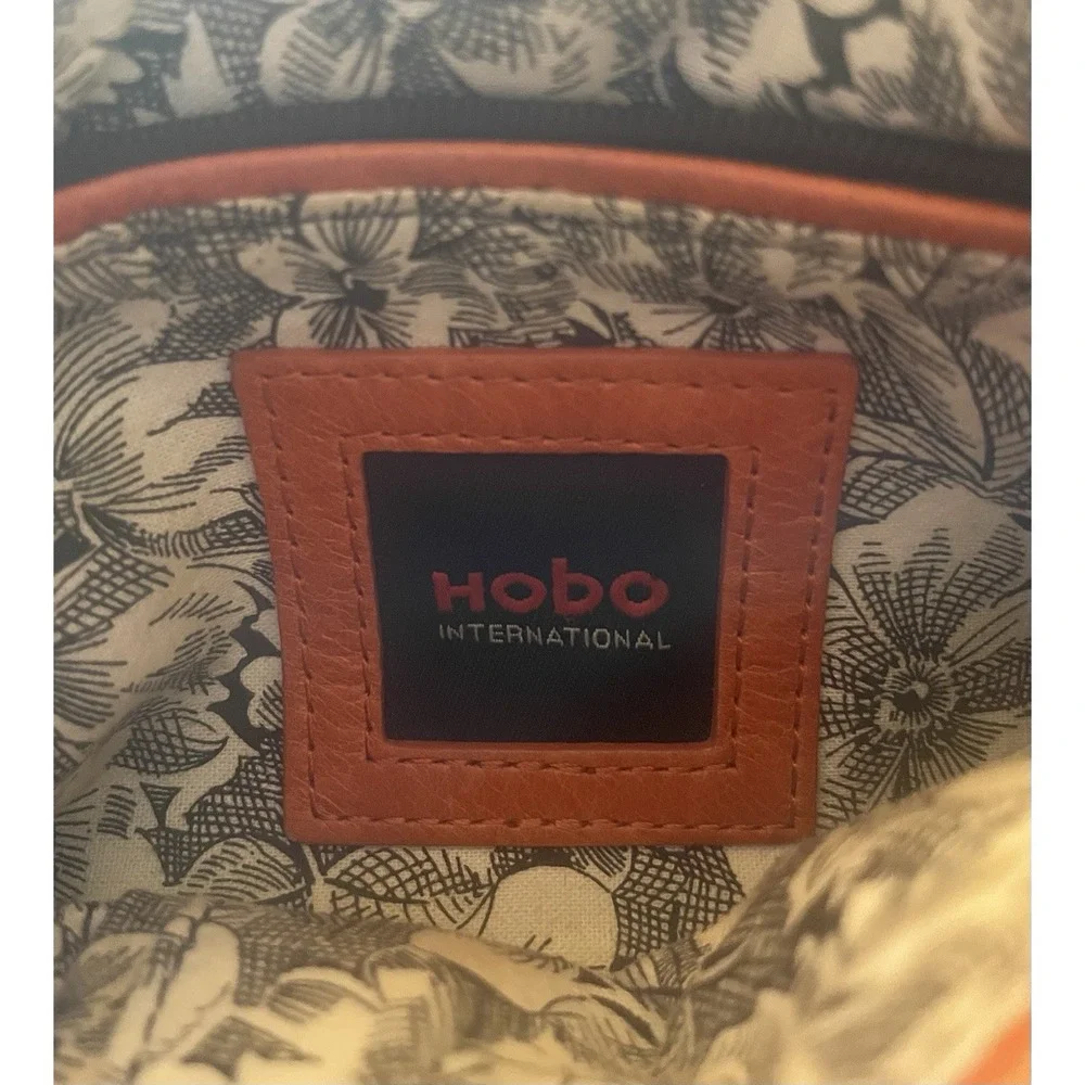 Hobo Brand Orange Leather Shoulder Bag Boho‎